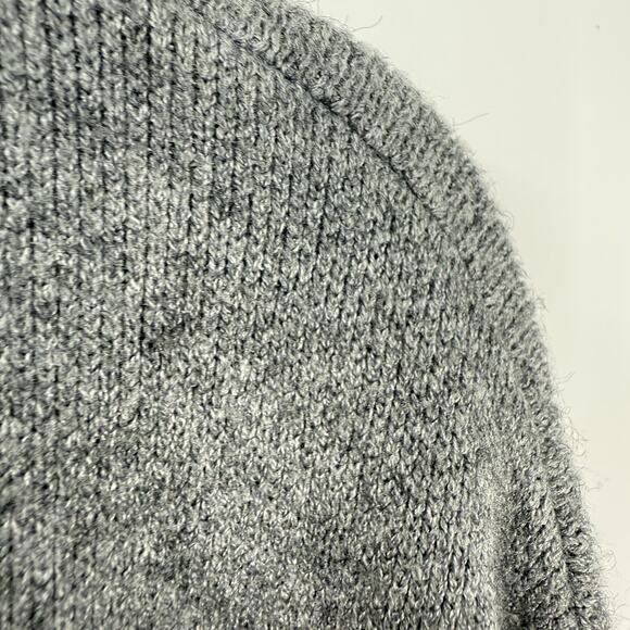 Frank Lyman Cardigan Sweater Size Large Gray Boucle knit Puff Cuffs Pockets - Picture 6 of 11